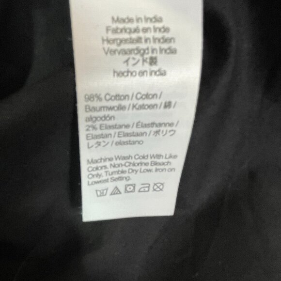 J Crew Slim Fit Black Cotton Stretch Button Down Shirt Long Sleeve Size 12 TALL - Picture 14 of 14